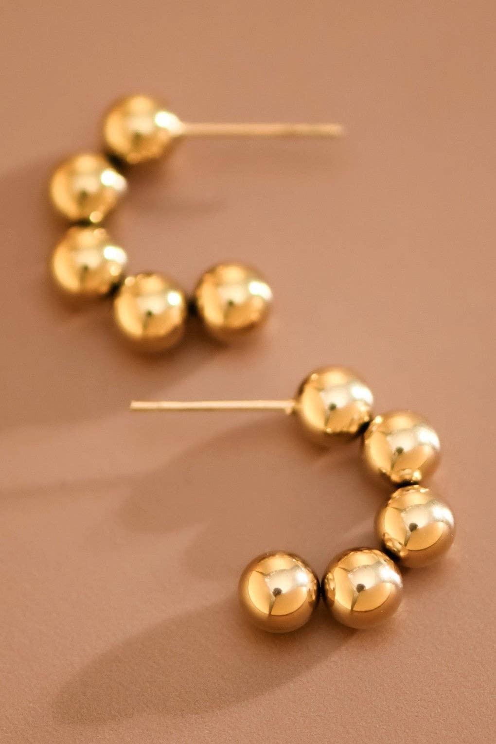 18K Gold Plated Waterproof Stainless Steel Hoop Earrings