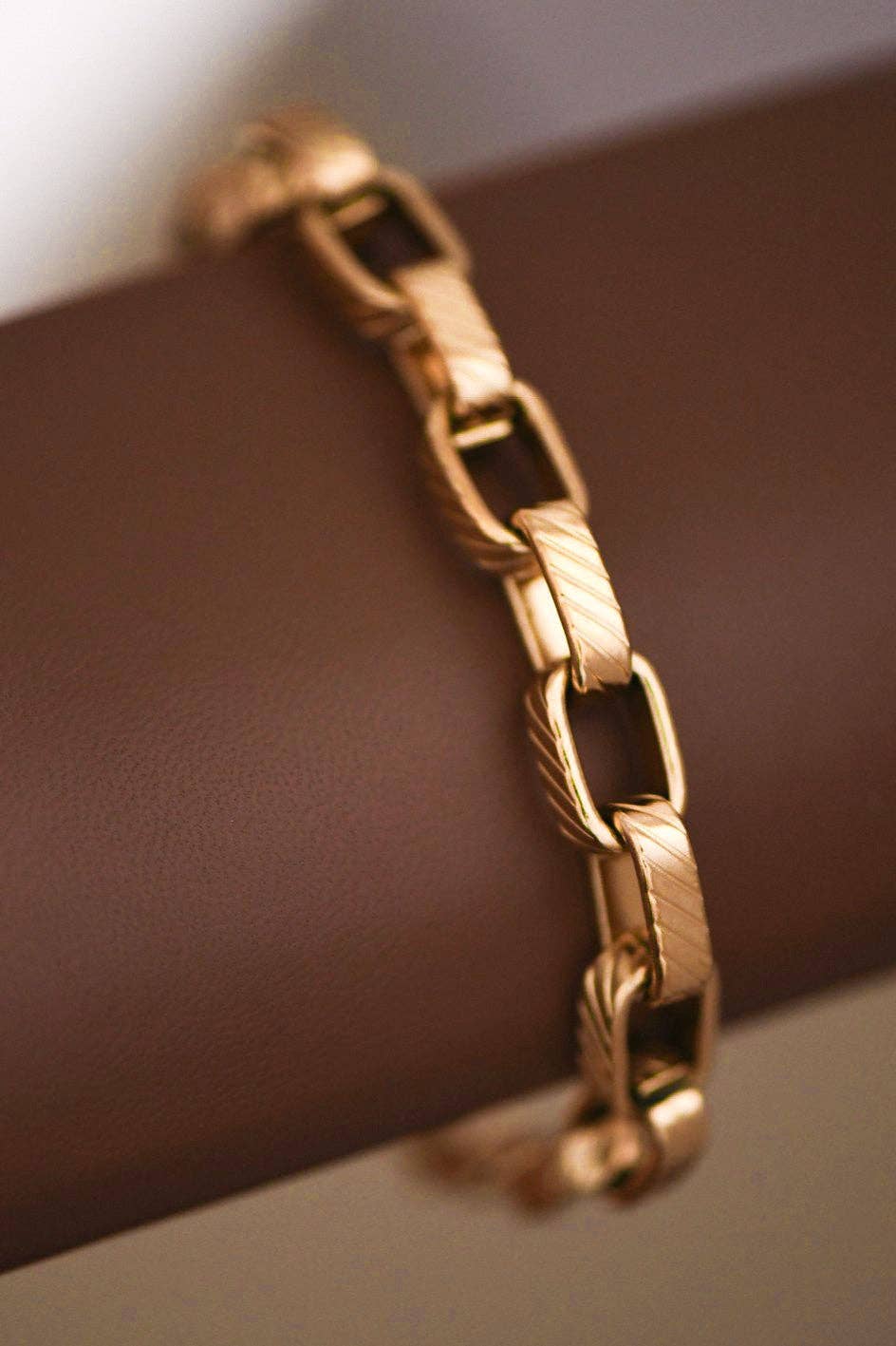 18K Gold Plated Waterproof Stainless Steel Chain Bracelet