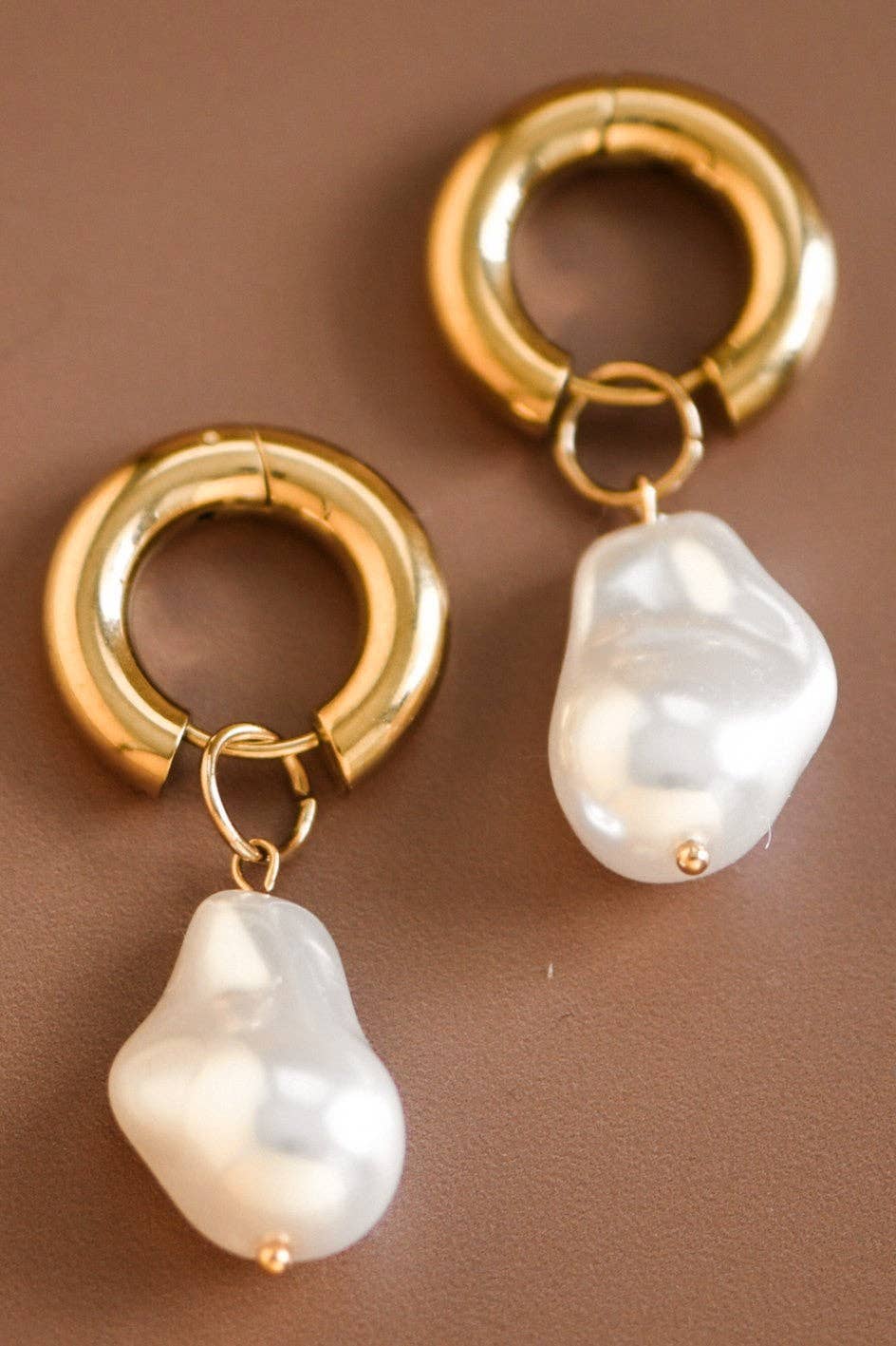 18K Gold Plated Waterproof Stainless Steel Drop Earrings