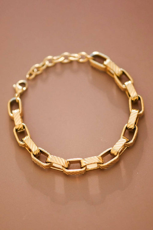 18K Gold Plated Waterproof Stainless Steel Chain Bracelet