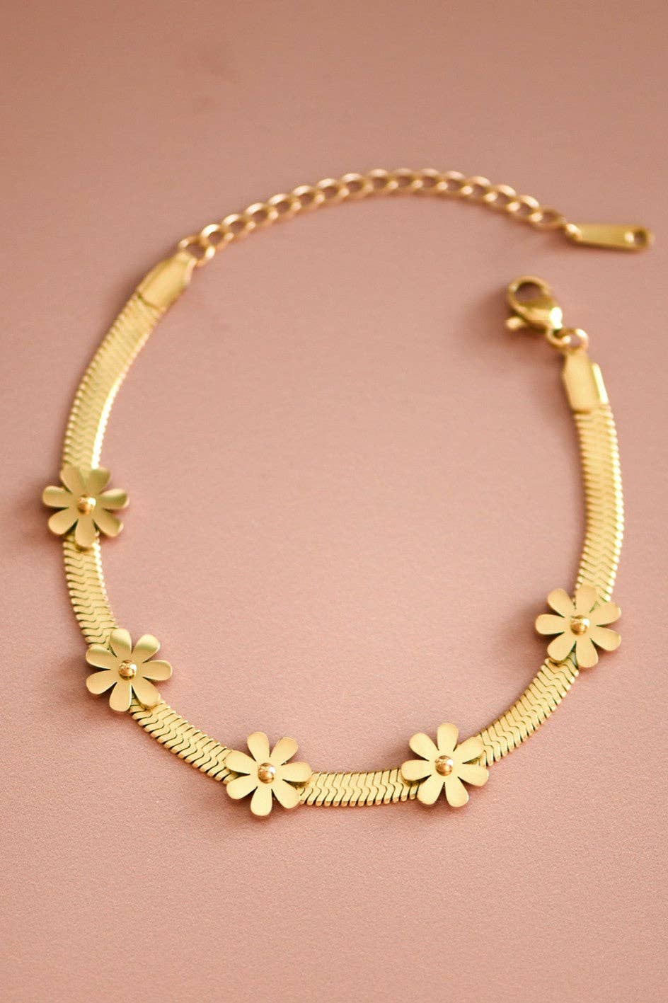 18K Gold Plated Waterproof Stainless Steel Chain Bracelet