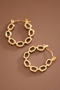 18K Gold Plated Waterproof Stainless Steel Hoop Earrings