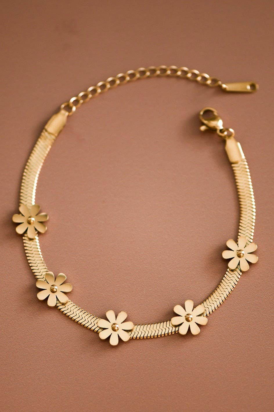 18K Gold Plated Waterproof Stainless Steel Chain Bracelet