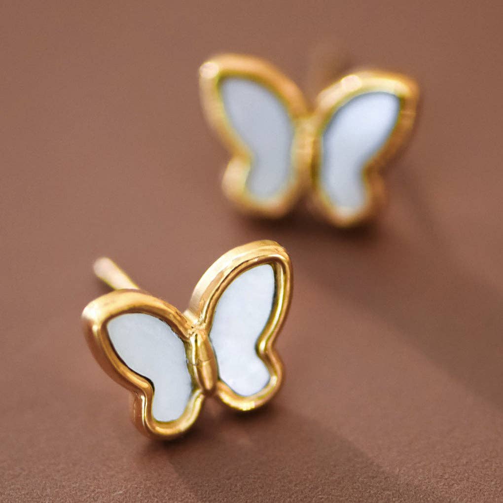 18K Gold Plated Waterproof Stainless Steel Stud Earrings