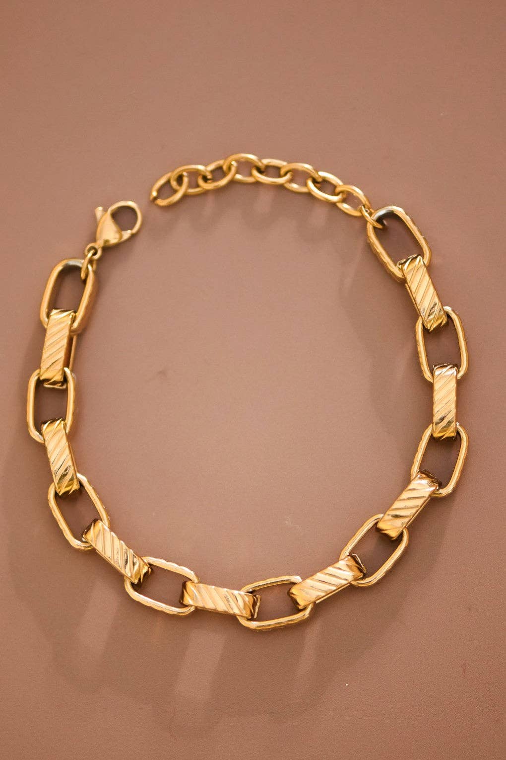 18K Gold Plated Waterproof Stainless Steel Chain Bracelet