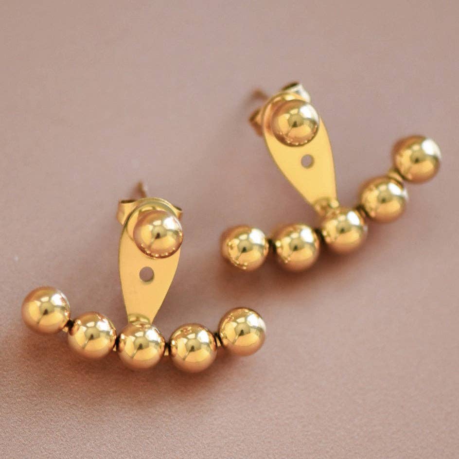 18K Gold Plated Waterproof Stainless Steel Stud Earrings