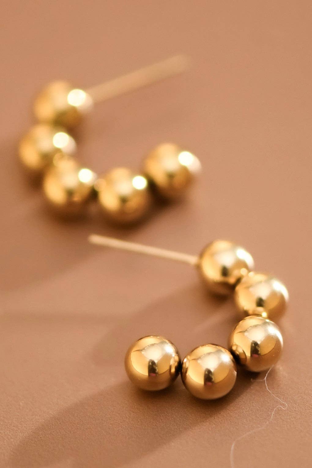 18K Gold Plated Waterproof Stainless Steel Hoop Earrings
