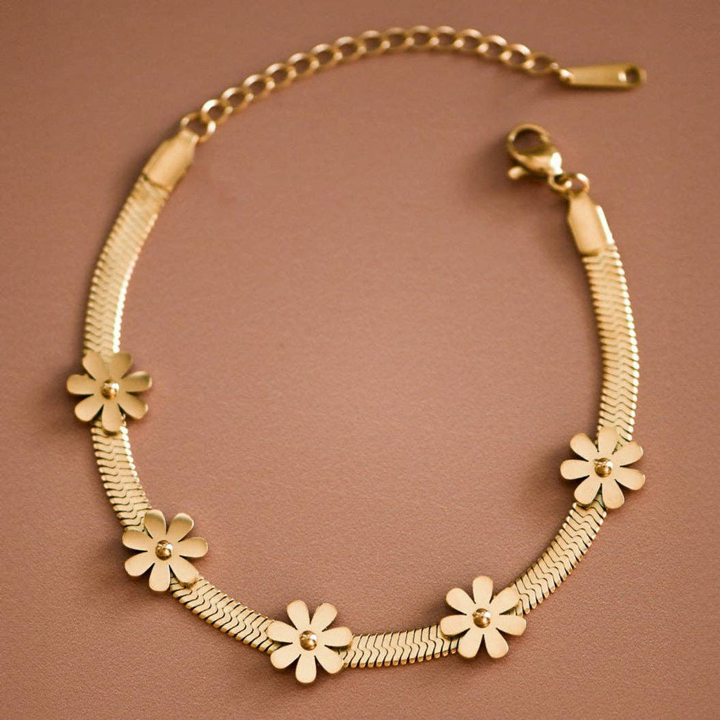 18K Gold Plated Waterproof Stainless Steel Chain Bracelet