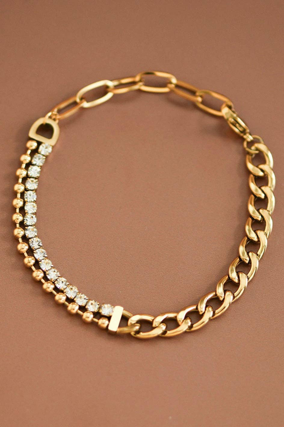18K Gold PVD Plated Waterproof Stainless Steel Chain Bracelet