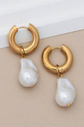 18K Gold Plated Waterproof Stainless Steel Drop Earrings