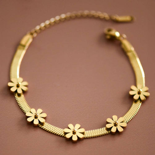 18K Gold Plated Waterproof Stainless Steel Chain Bracelet