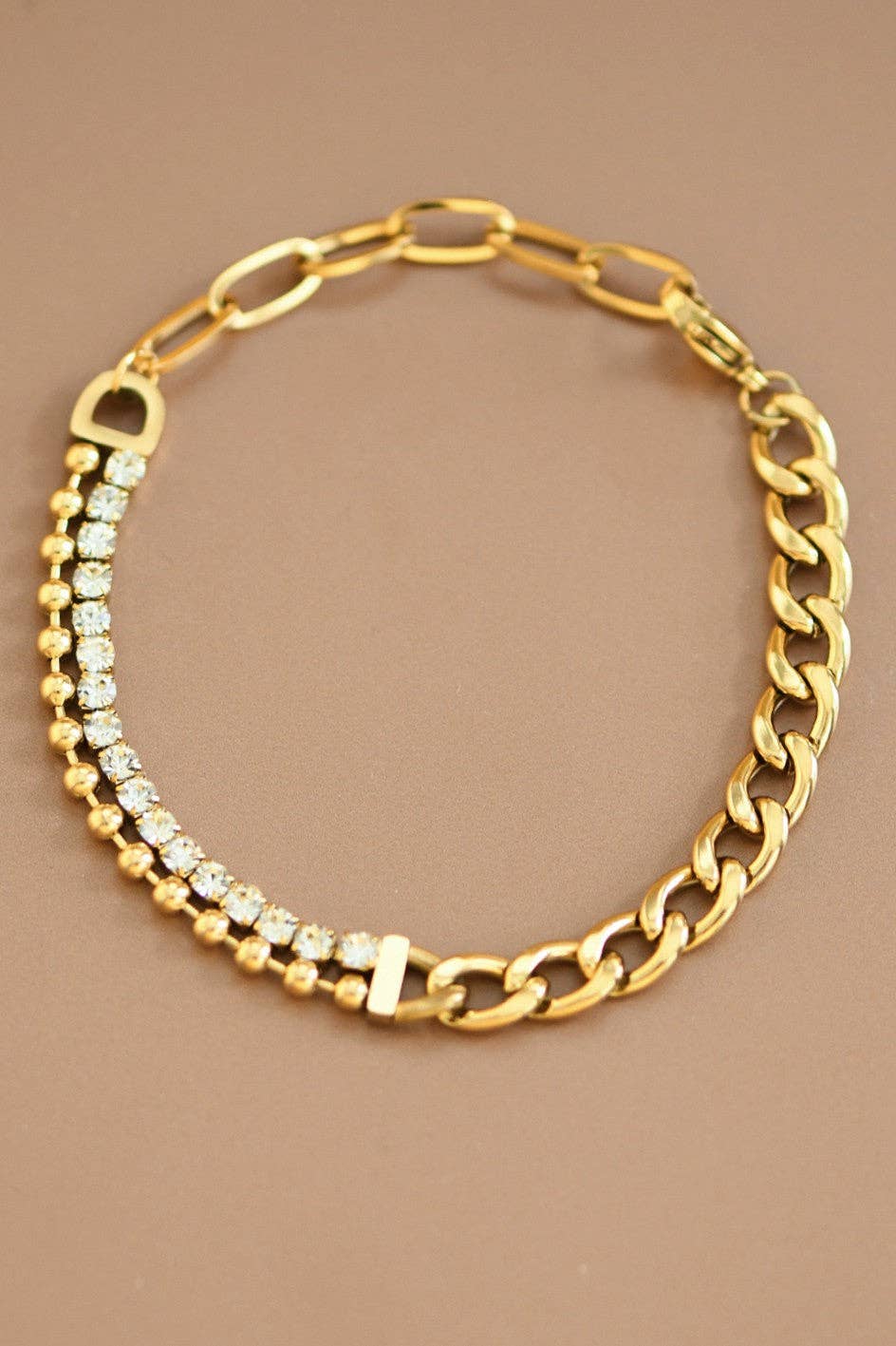 18K Gold PVD Plated Waterproof Stainless Steel Chain Bracelet