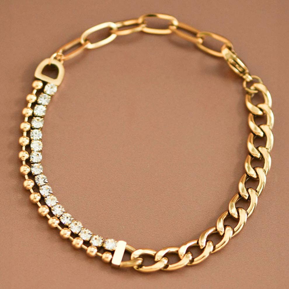 18K Gold PVD Plated Waterproof Stainless Steel Chain Bracelet