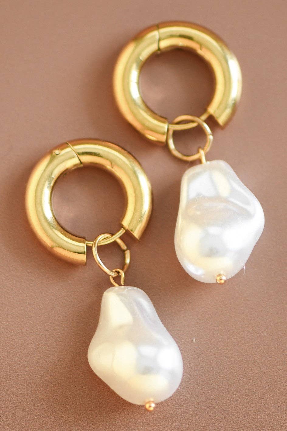 18K Gold Plated Waterproof Stainless Steel Drop Earrings