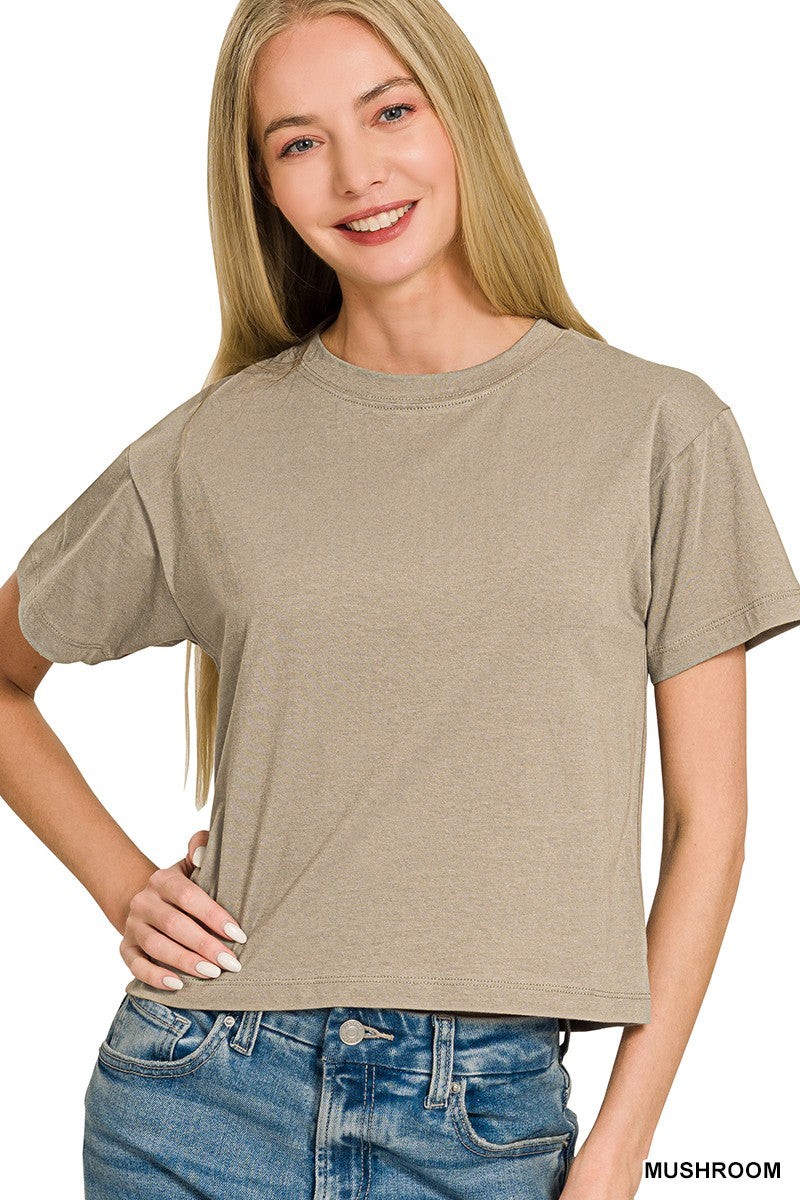 Cotton Crew Neck Short Sleeve