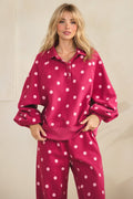 Playful Dot Quarter Button (Pink)